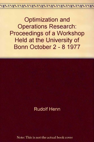 9780387088426: Title: Optimization and operations research Proceedings o