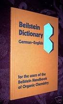 Stock image for Beilstein Dictionary German English for sale by Better World Books