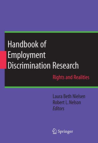 Beispielbild fr Handbook of Employment Discrimination Research Rights and Realities zum Verkauf von Buchpark