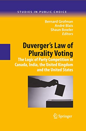 9780387097190: Duverger's Law of Plurality Voting (Studies in public Choice)