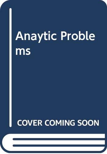 Imagen de archivo de Analytic Problems (Topics in current chemistry, 95) a la venta por Zubal-Books, Since 1961