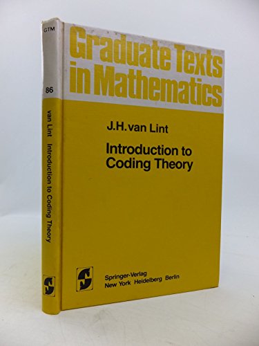 Image d'archives pour Introduction to coding theory (Graduate texts in mathematics 86) mis en vente par Phatpocket Limited