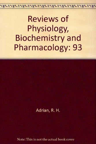 9780387112978: Reviews of Physiology, Biochemistry and Pharmacology
