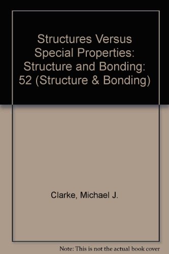 9780387117812: Structures Versus Special Properties: Structure and Bonding: 52 (Structure & Bonding)