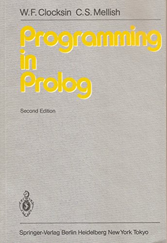 Beispielbild fr Programming in PROLOG zum Verkauf von Wonder Book