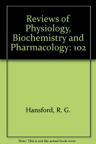 Stock image for Reviews of Physiology Biochemistry & Pharmacology for sale by LEA BOOK DISTRIBUTORS