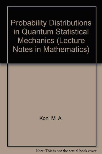 9780387156903: Probability Distributions in Quantum Statistical Mechanics