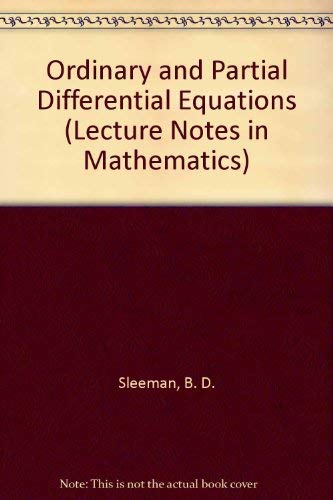 9780387156941: Ordinary and Partial Differential Equations (Lecture Notes in Mathematics)