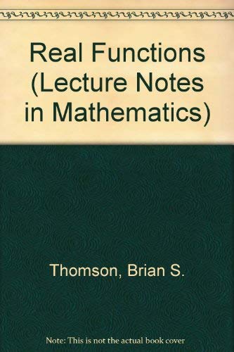 Beispielbild fr Real Functions (Lecture Notes in Mathematics) zum Verkauf von Phatpocket Limited