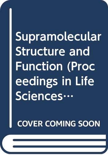 Imagen de archivo de Supramolecular Structure and Function a la venta por P.C. Schmidt, Bookseller