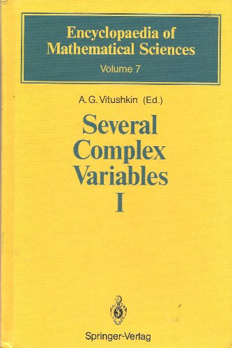 9780387170046: Several Complex Variables I: Introduction to Complex Analysis (Encyclopaedia of Mathematical Sciences - vol 7) (English and Russian Edition)