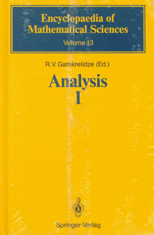 9780387170084: Analysis I: Integral Representations and Asymptotic Methods: 001 (Encyclopaedia of Mathematical Sciences)