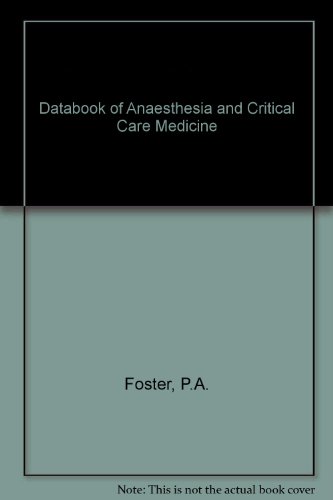 Beispielbild fr Databook of Anaesthesia and Critical Care Medicine zum Verkauf von ThriftBooks-Dallas