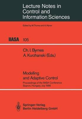 9780387190198: Modelling and Adaptive Control: Proceedings of the Iiasa Conference (Lecture Notes in Control & Information Sciences)