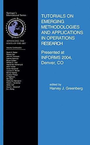 Immagine dell'editore per Tutorials On Emerging Methodologies And Applications In Operations Research (Hb) venduto da Romtrade Corp.
