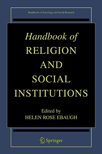 Beispielbild fr Handbook of Religion and Social Institutions zum Verkauf von Better World Books: West