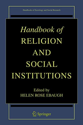Stock image for Handbook of Religion and Social Institutions for sale by Better World Books: West