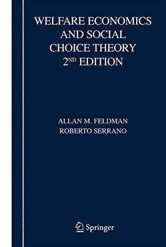 9780387293677: Welfare Economics and Social Choice Theory