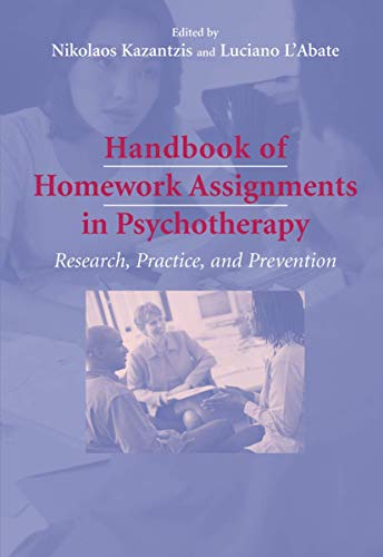 Stock image for Handbook of Homework Assignments in Psychotherapy: Research, Practice, and Prevention for sale by ThriftBooks-Atlanta