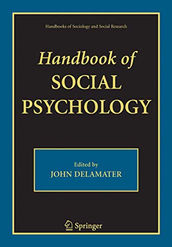 9780387325156: Handbook of Social Psychology (Handbooks of Sociology and Social Research)