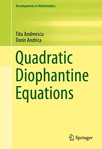 Stock image for Quadratic Diophantine Equations (Developments in Mathematics, 40) for sale by Book Deals