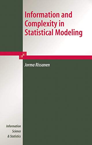 Stock image for Information and Complexity in Statistical Modeling for sale by Books Puddle