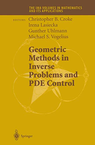 Beispielbild fr Geometric Methods in Inverse Problems and PDE Control zum Verkauf von Books Puddle