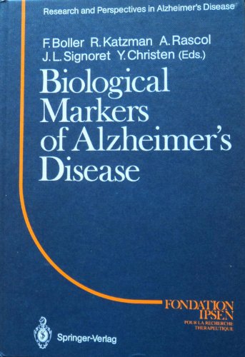 Biological Markers of Alzheimer's Disease (Research and Perspectives in Alzheimer's Disease) (9780387516691) by Sarin, Subhash C.; Jaiprakash, Puneet