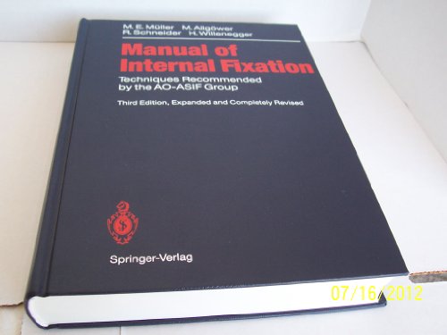 Beispielbild fr Manual of Internal Fixation: Techniques Recommended by the Ao-Asif Group zum Verkauf von Goodwill Books