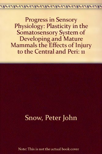 Stock image for Progress in Sensory Physiology: Plasticity in the Somatosensory System of Developing and Mature Mammals the Effects of Injury to the Central and Peri for sale by Mispah books