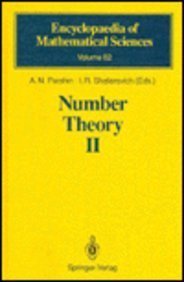 Imagen de archivo de Number Theory Ii: Algebraic Number Theory (encyclopaedia Of Mathematical Sciences, Vol 62) a la venta por Romtrade Corp.