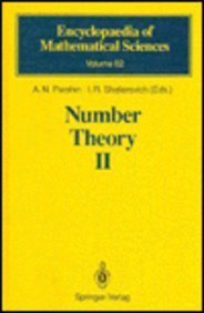Number Theory II: Algebraic Number Theory (Encyclopaedia of Mathematical Sciences) (9780387533865) by Parshin, A. N.
