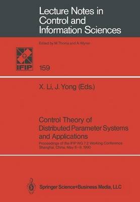 9780387538945: Control Theory of Distributed Parameter Systems and Applications: Proceedings of the Ifip Wg 7.2 Working Conference, Shanghai, China, May 6-9, 1990