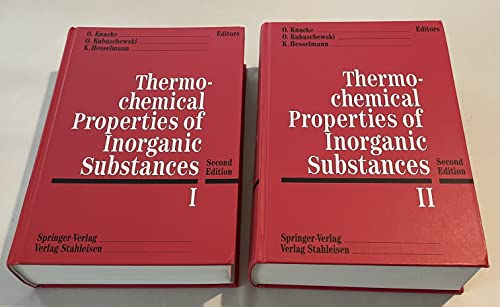 Stock image for Thermochemical Properties of Inorganic Substances for sale by Buchpark