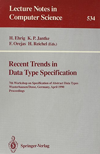 Stock image for Recent Trends in Data Type Specification for sale by ThriftBooks-Atlanta