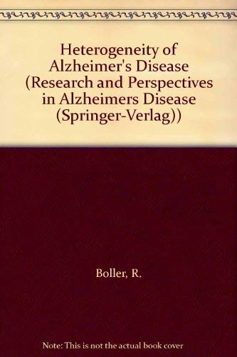 Stock image for Heterogeneity of Alzheimer's Disease (Research and Perspectives in Alzheimers Disease (Springer-Verlag)) for sale by Hay-on-Wye Booksellers