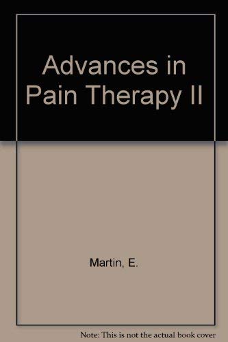 Advances in Pain Therapy II (9780387569178) by Joachim Chrubasik