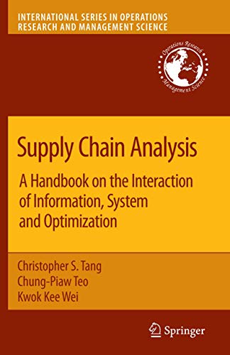 9780387752396: Supply Chain Analysis: A Handbook on the Interaction of Information, System And Optimization: 119