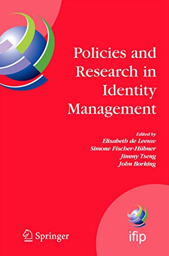 Stock image for Policies and Research in Identity Management for sale by Books Puddle