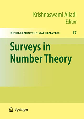 9780387785097: Surveys in Number Theory (Developments in Mathematics, 17)