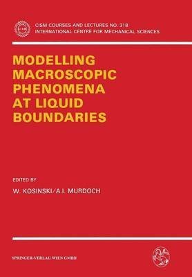 Imagen de archivo de Modelling Macroscopic Phenomena at Liquid Boundaries. International Centre for Mechanical Sciences. Courses and Lectures- No. 318 a la venta por Zubal-Books, Since 1961