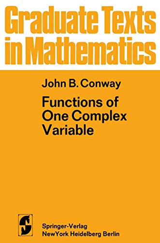 Imagen de archivo de Functions of One Complex Variable a la venta por Better World Books