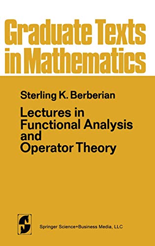 Imagen de archivo de Lectures in Functional Analysis and Operator Theory (Graduate Texts in Mathematics) a la venta por GF Books, Inc.