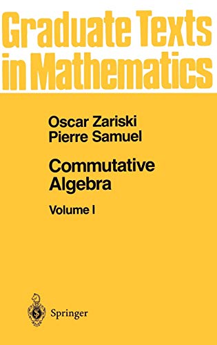 Beispielbild fr Commutative Algebra - Volume I zum Verkauf von avelibro OHG