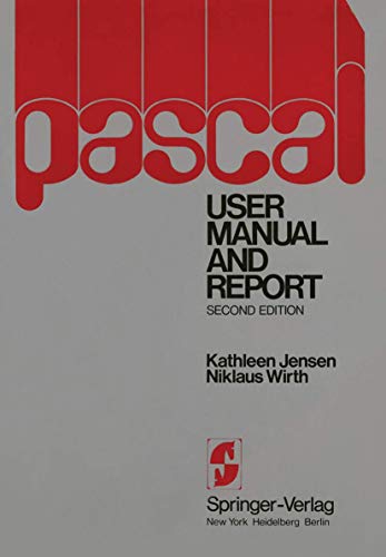 Beispielbild fr PASCAL User Manual and Report (Springer Study Edition) zum Verkauf von Wonder Book