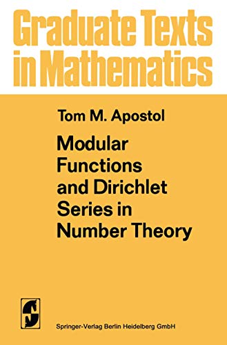 9780387901855: Modular Functions and Dirichlet Series in Number Theory