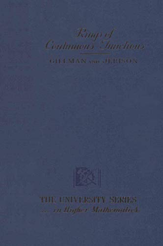 9780387901985: Rings of Continuous Functions: 43 (The University Series in Higher Mathematics)