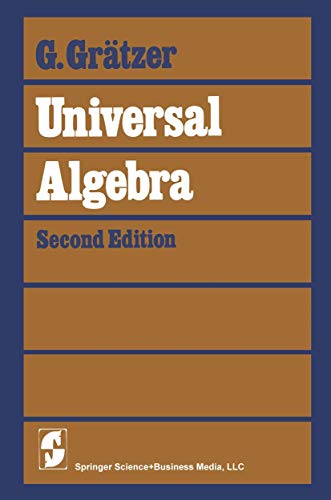 Imagen de archivo de Universal Algebra a la venta por ThriftBooks-Atlanta