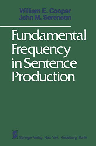 Imagen de archivo de Fundamental Frequency in Sentence Production a la venta por Midtown Scholar Bookstore