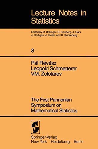 9780387905839: First Pannonian Symposium On Mathematical Statistics. (Lecture Notes in Statistics 8)